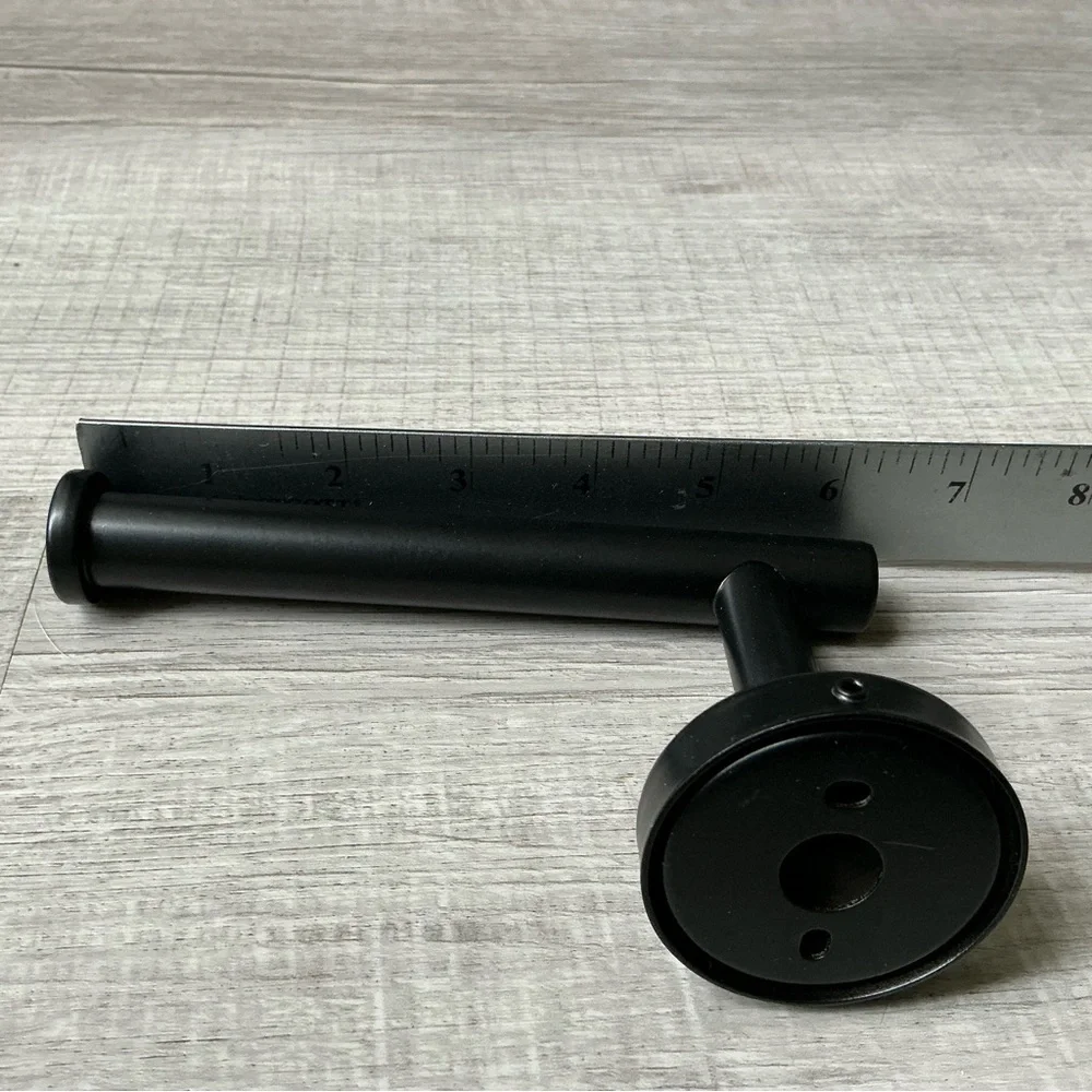 Matte Black Stainless Steel Wall-Mounted Toilet Paper Holder